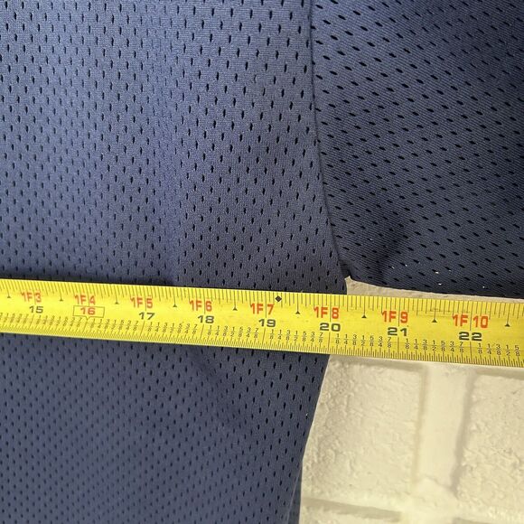 Vintage BIKE Brand Mesh Shirt Mens Large Dark Blue Jersey Style Logo On Sleeve - Picture 6 of 7
